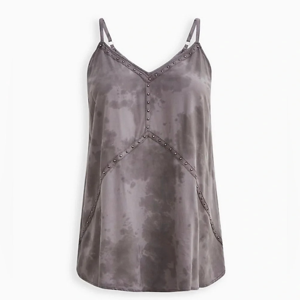 Torrid Grey Challis Swing Cami Top NWT